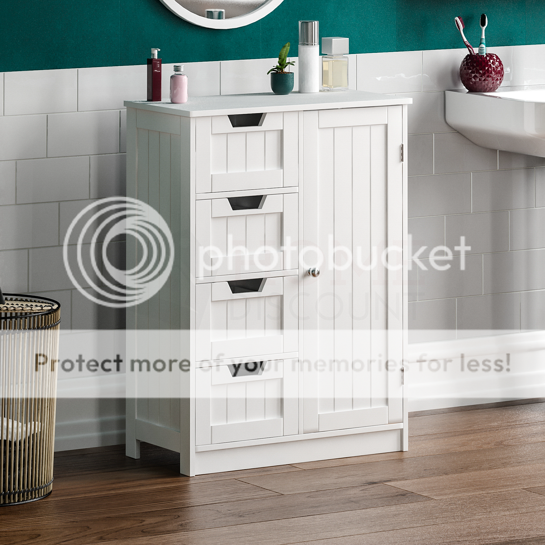 Priano Bathroom Cabinet Door Drawer Wall Mounted Storage Free Standing Units